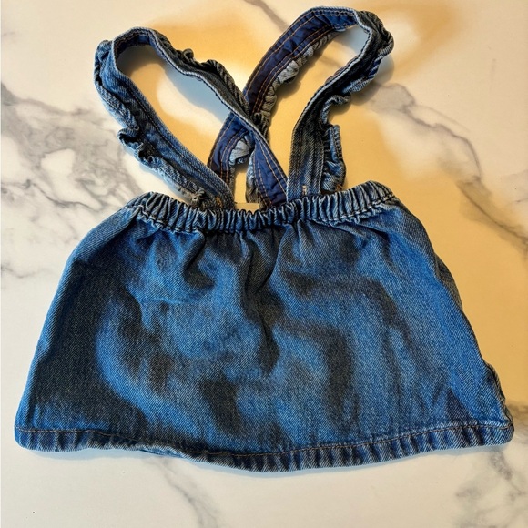 H&M Baby Denim Skirt with Suspenders | baby Jean skirt - Picture 4 of 4